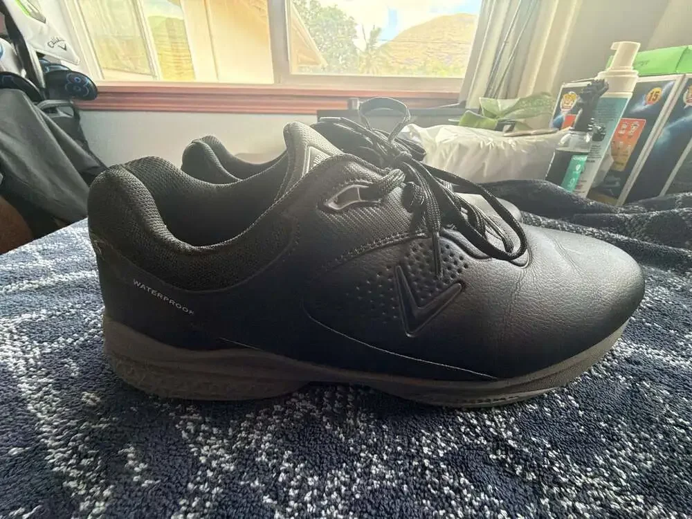 Callaway Men's Solana TRX V3 Waterproof Golf Shoes, Black, Size 14 2E